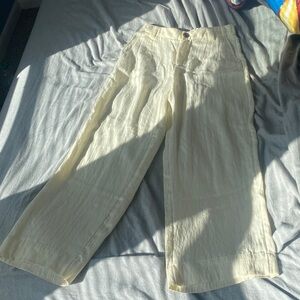 a new day Cream Elastic-Waist Flowy Pants